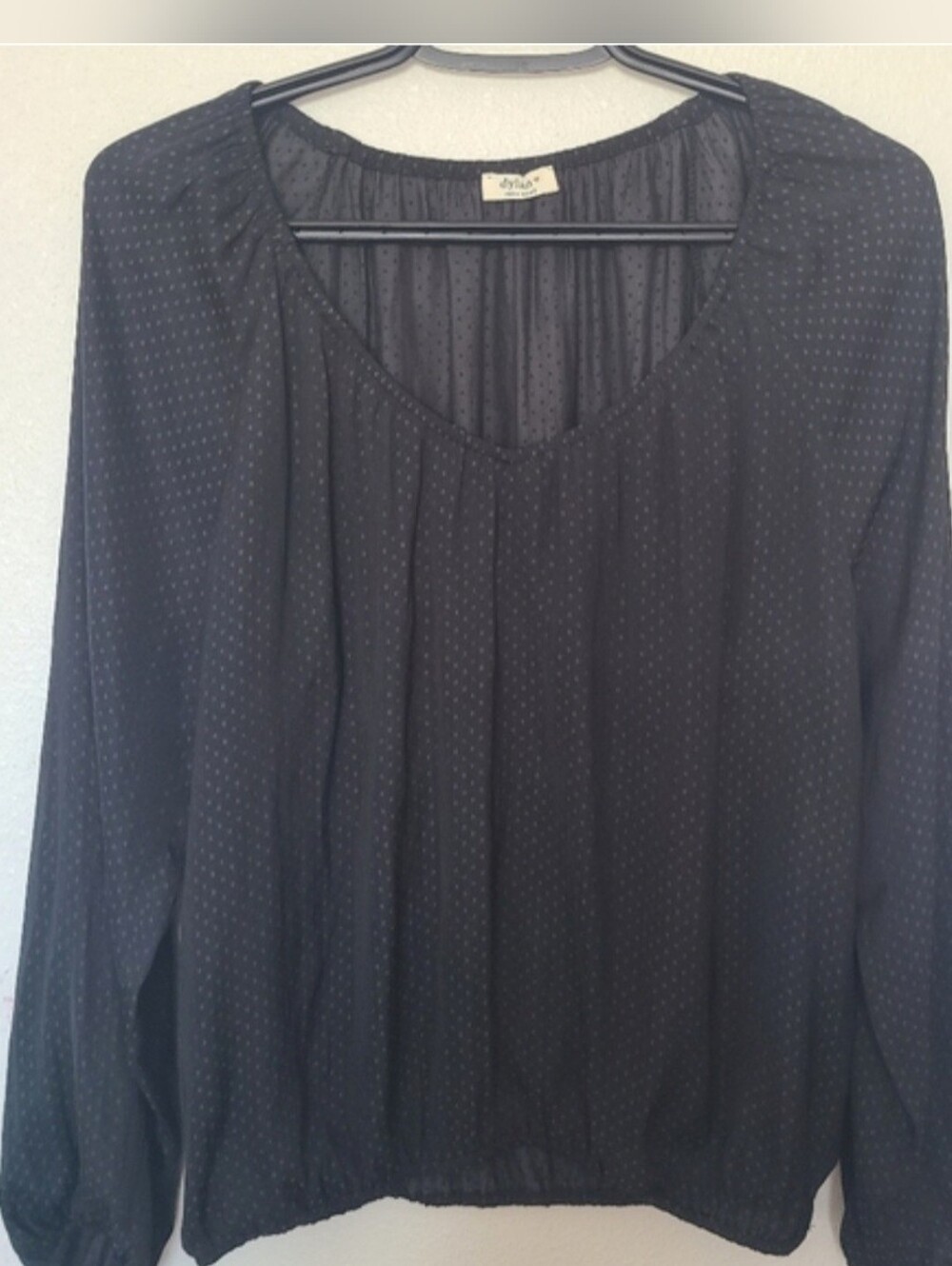Dylan Black Dotted Blouse